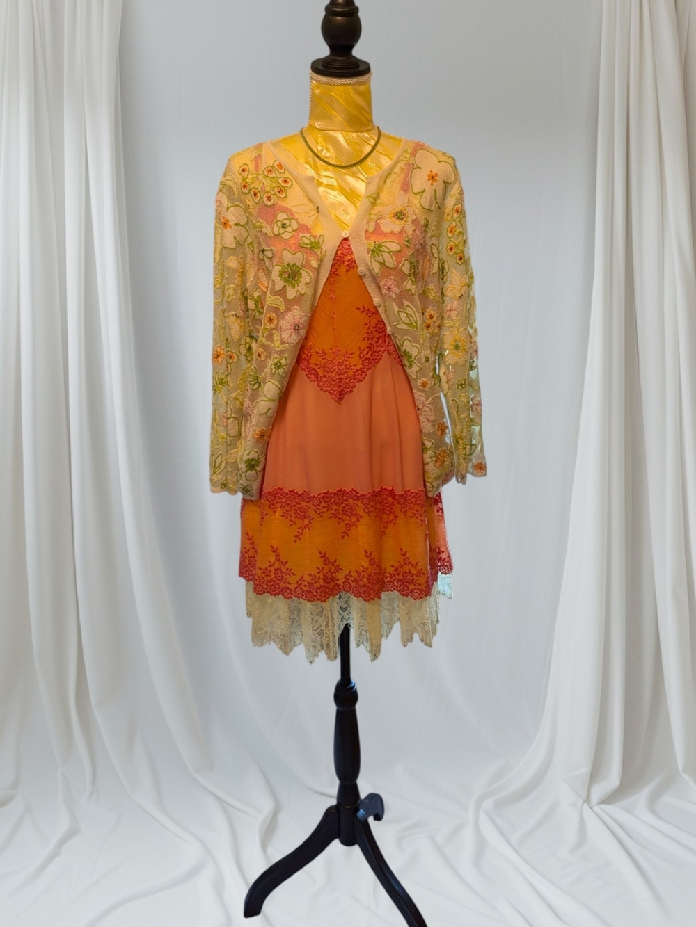Sigrid Olsen Floral Lace Cardigan
